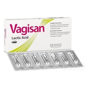 Vagisan Lactic Acid vaginálne čapíky s kyselinou mliečnou 7 ks