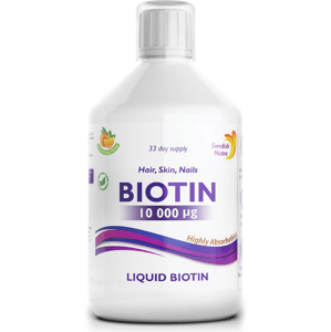 Swedish Nutra Biotin 10000 μg biotín s vitamínom C 500 ml