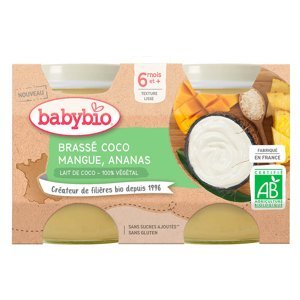 Babybio Brassé z kokosového mlieka mango ananás 2 x 130 g