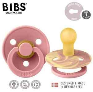 BIBS Colour cumlíky z prírodného kaučuku 2ks - veľkosť 1, Morning Sunset Tie Dye / Dusty Pink