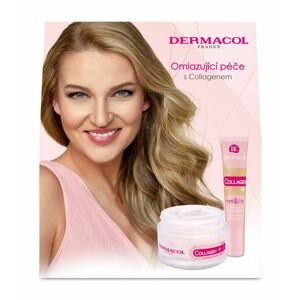 Dermacol Collagen Plus Intensive Rejuvenating intenzívny omladzujúci denný krém 50 ml + spevňujúca a hydratačná textilná maska 1 kus, pre ženy