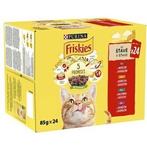 Friskies Cat kura hovädzie jahňa a kačka v šťave 6 x 4 x 85 g
