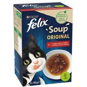 FELIX Soup 8(6x48g) polievky s hovädzím, kuraťom a jahňacím