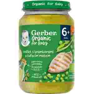 Gerber Organic hrášok so zemiakmi a kuracím mäsom 190 g