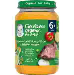 Gerber Organic zelenina s teľacím mäsom 190 g
