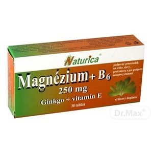 Naturica Magnezium 250 mg B 6 ginkgo Vitamín E 30 tabliet