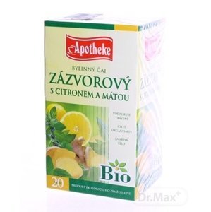 Apotheke Bio čaj Zázvor citrón mäta 20 x 1,5 g