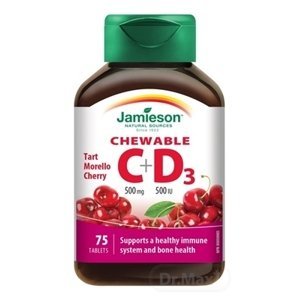Jamieson Vitamín C & D Cherry 75 tabliet