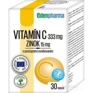 EdenPharma Vitamín C + Zinok 30 kapsúl