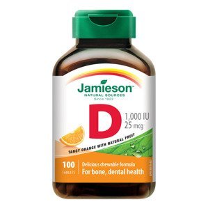Jamieson D3 Vitamín 1000 IU pomaranč 100 tabliet