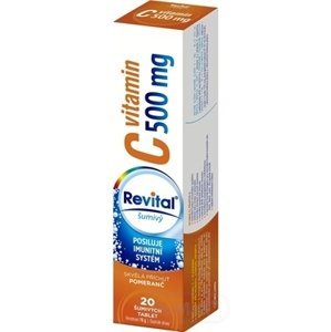Revital Vitamín C 500 mg s príchuťou pomaranč 20 šumivých tabliet