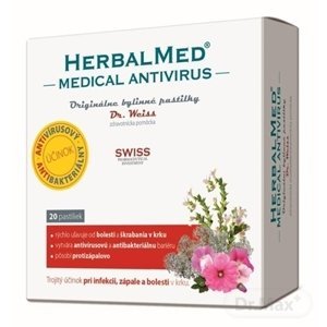 Dr.Weiss Herbalmed pastilky pri kašli zápale a bolesti v krku 20 ks