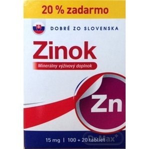 Dobré zo Slovenska Zinok 15 mg 120 tabliet