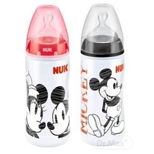 Nuk First Choice PP fľaša Mickey Mouse 300 ml červená