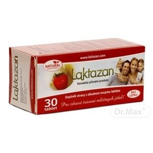 Gelda Laktazan enzym laktáza s příchutí jahody 30 tabliet
