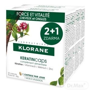 Klorane Keratincaps Síla a vitalita 90 kapsúl