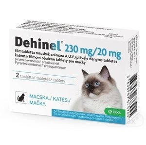 Dehinel 230 mg/20 mg pre mačky 2 tbl