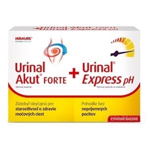 Urinal Akut FORTE + Urinal Express pH PROMO 2022 10 tabliet + vrecúška 6 ks