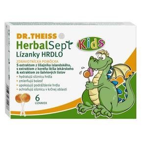 Dr.Theiss HerbalSept Kids lízanky hrdlo 6 ks