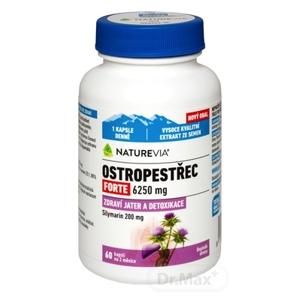 Swiss Pestrec mariánsky Forte 6250 mg 60 kapsúl