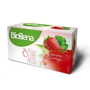 Biogena Fantastic Jahoda & Ginkgo bylinný čaj aromatizovaný 20 x 2 g