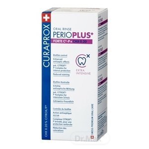 Curaprox Perio Plus+ FORTE CHX 0,20% ústna voda s chlórhexidínu a citroxom 200 ml