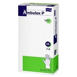 Ambulex P rukavice latexové nesterilné nepúdrované 100 ks, M