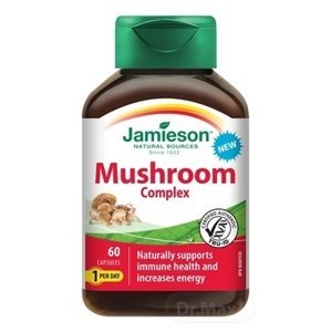 Jamieson Mushroom Complex Komplex húb na cholesterol imunitu a energiu 60 kapsúl