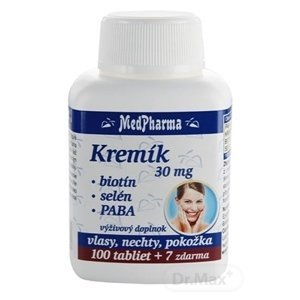 MedPharma Kremík 30 mg + Biotín + Selén + Paba 107 tabliet