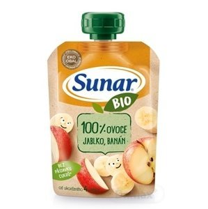 Sunar Bio Kapsička Jablko banán 4m+ 100 g