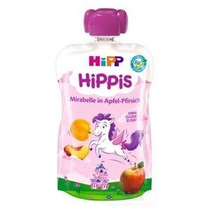 HiPP Bio Hippies Jablko-Broskyňa-Mirabelky 100 g