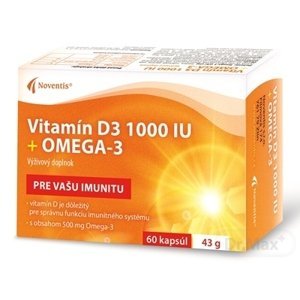 Noventis Vitamín D3 1000 IU + Omega-3 60 ks