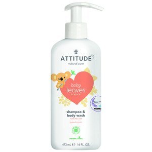 ATTITUDE Detské telové mydlo a šampón (2 v 1) Baby leaves s vôňou hruškovej šťavy 473 ml - Hruška