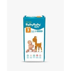 Baby Baby Soft 3 Midi 4-9 kg Ultra dry 56 ks