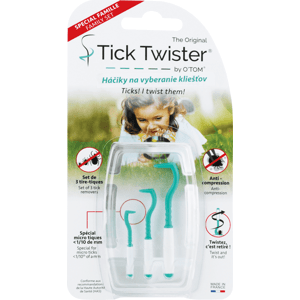 Háčiky na vyberanie kliešťov 3 ks Tick Twister