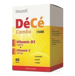 DéCé Combo 1500 Imunit tabliet vitamín D3 1000 IU + vitamín C 500 mg 60 ks