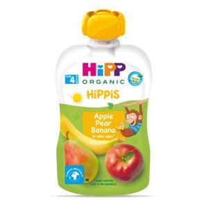 HiPP BIO 100% ovocia Jablko-Hruška-Banán 100 g - Jablko, Hruška, Banán