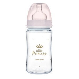 Canpol babies fľaša sa širokým hrdlom Royal Baby Pink 240 ml