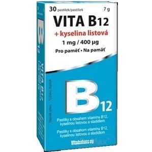 Vita B12 + kyselina listová 1 mg/400mcg 30 tabliet