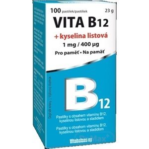 Vita B12 + kyselina listová 1 mg/400mcg 100 tabliet