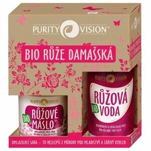 Purity Vision Rose ružová voda 100 ml + maslo z ruže 120 ml darčeková sada