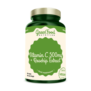 GreenFood Vitamín C + Extrakt zo šípok 60 kapsúl
