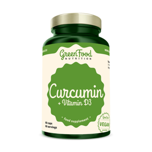 GreenFood Curcumin + Vitamin D3 60 kapsúl