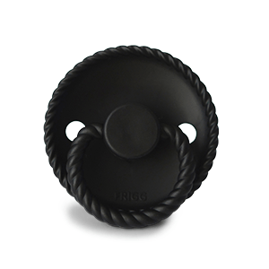 FRIGG Rope silikónový cumlík  Jet Black,, 0-6m, 1 ks