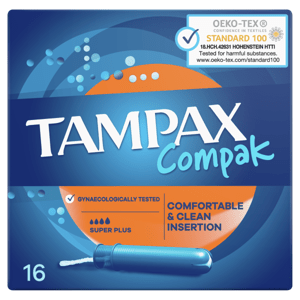 Tampax Compak Super tampóny s aplikátorom 16ks