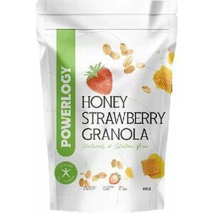 Powerlogy Honey Strawberry Granola 400 g - Jahoda, Kokos