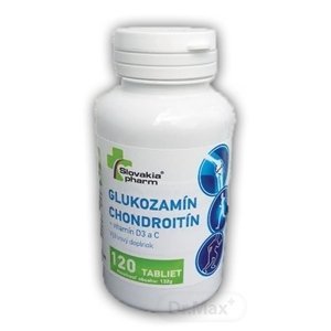 Slovakiapharm Glukozamín chondroitín+vitamín D3 C 120 tabliet