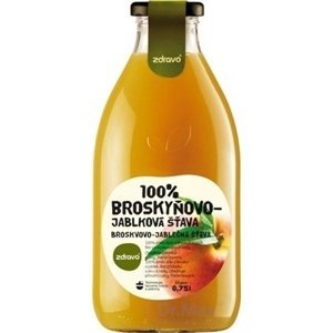Zdravo 100% Broskyňovo-jablková šťava - Jablko, Broskyňa