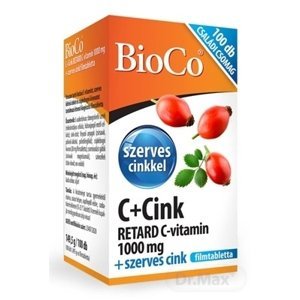 BioCo C+Zinok vitamin C 1000 mg RETARD+organický zinok 100 kapsúl
