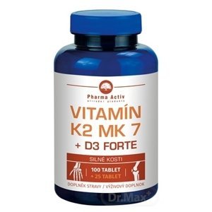 Pharma activ Vitamín K 2 MK7 + D3 FORTE 125 tabliet